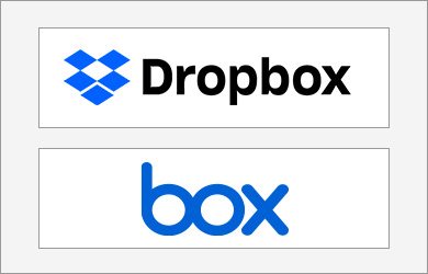 ドロップボックス・BOX使用可能